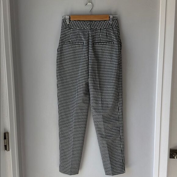Zara Gingham Ankle Workwear Pant - Picture 4 of 8